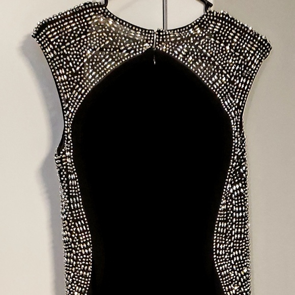 Black beaded evening gown - Picture 3 of 5
